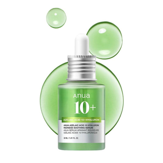 ANUA 10+ AZELAIC ACID 10 HYALURON REDNESS SOOTHING SERUM 30 ML

 